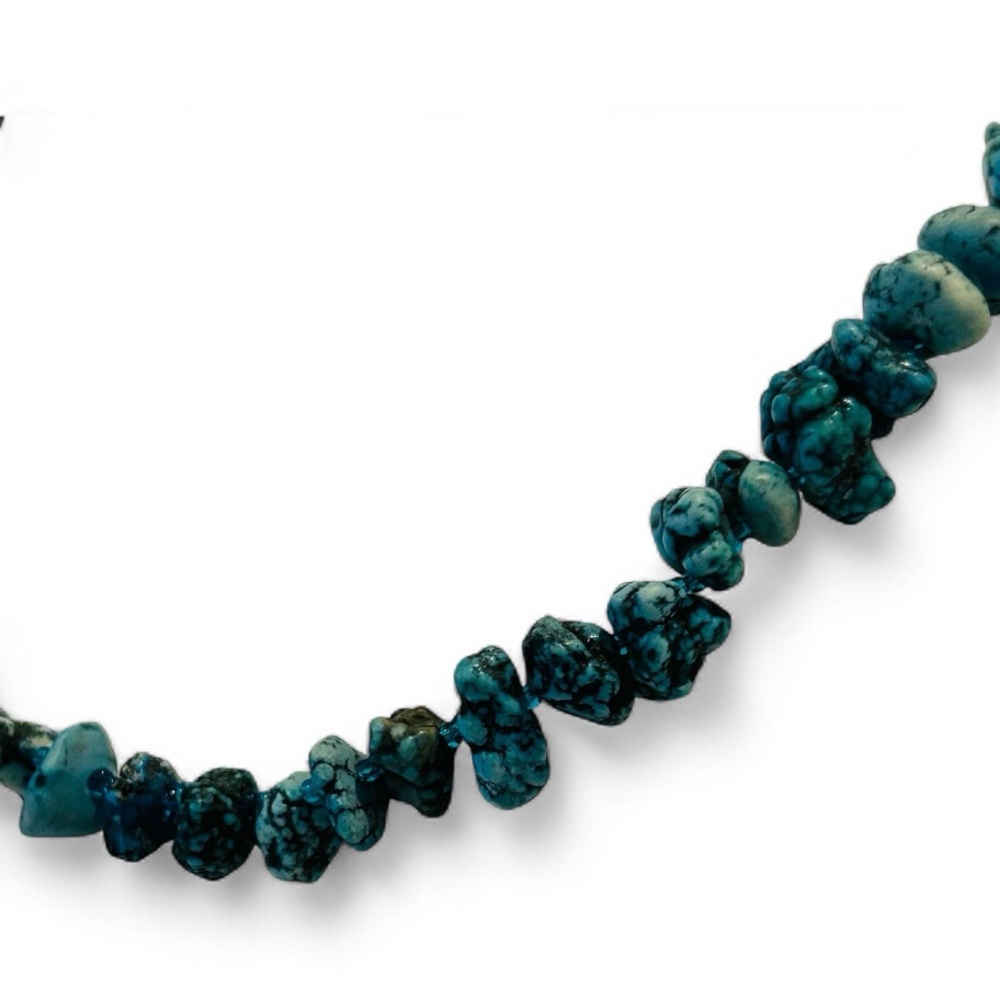 Genuine Turquoise Nugget Necklace EUC - Picture 4 of 11